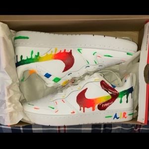 Custom Rainbow Air Force Ones low